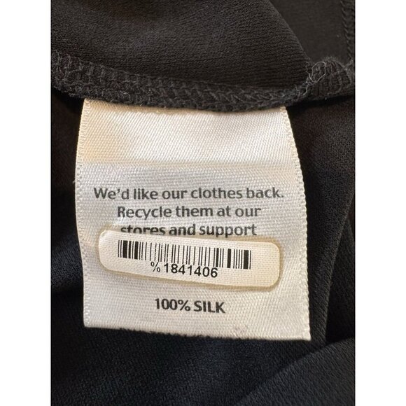 SOLD Eileen Fisher Tank Top Size XL 100% Silk $98 Black Scoop Neck Stretch - Picture 9 of 11